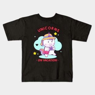 Unicorns On Vacation | Cute Baby Kids T-Shirt